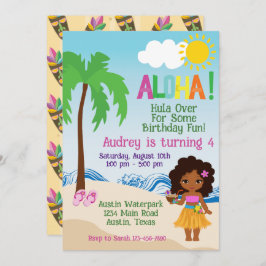 Tropical Beach Aloha Luau Einladung zum Geburtstag