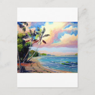 Tropical Beach Art Postkarte