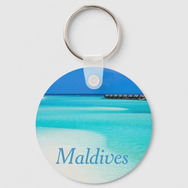 Tropical beach at Maldives Schlüsselanhänger (Vorderseite)