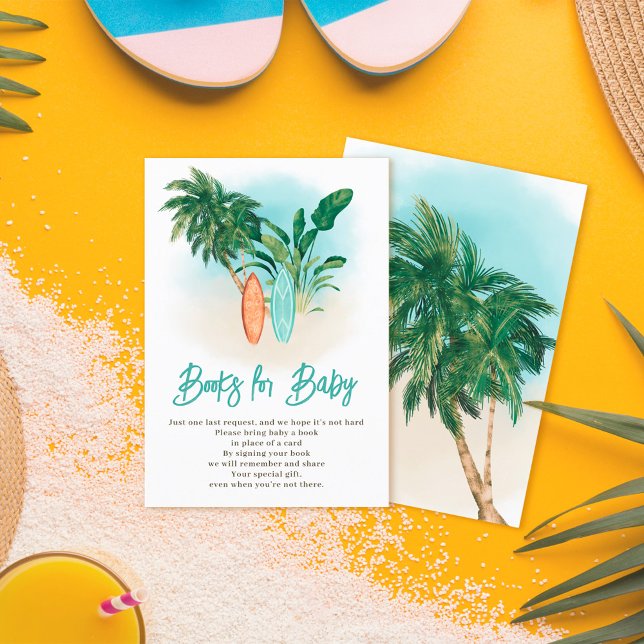 Tropical beach Baby an Bord surfen bringen ein Buc Begleitkarte (Von Creator hochgeladen)