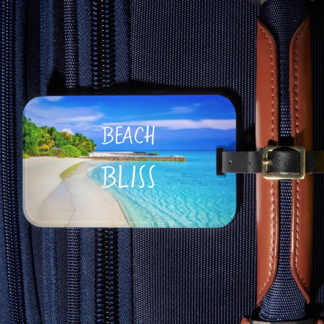 Tropical Beach Bliss Gepäckanhänger (Vorderseite Insitu 4)
