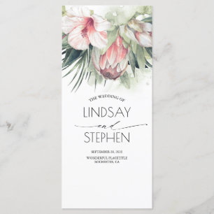 Tropical Beach Blume Hochzeitsprogramme Programm