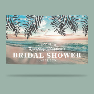 Tropical Beach Brautparty   Lichtzeichenfolge Banner
