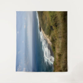 Tropical Beach Caribbean Blue Sea Wandteppich