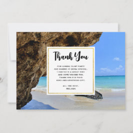 Tropical Beach Coast mit Big Rock Vielen Dank Dankeskarte