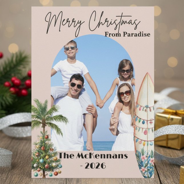 Tropical Beach Destination Weihnachtskarte Einladung (Von Creator hochgeladen)