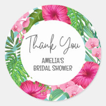 Tropical Beach Floral Brautparty bevorzugt Aufkleb