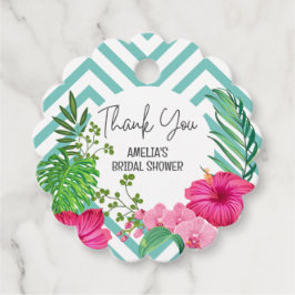 Tropical Beach Floral Brautparty Geschenke Geschenkanhänger
