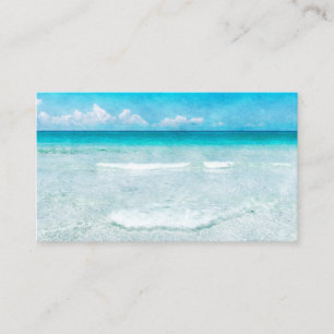 Tropical Beach Florida Golf Küste Aquamarine Blaue Visitenkarte