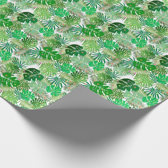 Tropical Beach Folies Weihnachtsbeleuchtung Urlaub Geschenkpapier (Ecke)