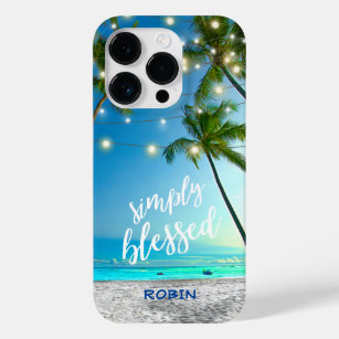 Tropical Beach gesegnet Palmen String Lights Case-Mate iPhone 14 Pro Hülle