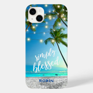 Tropical Beach gesegnet Palmen String Lights Case-Mate iPhone 14 Plus Hülle