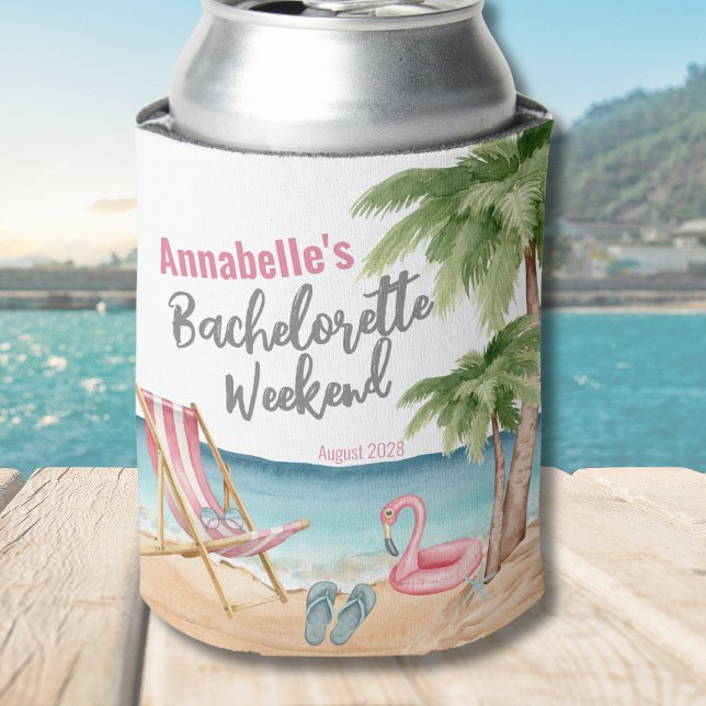 Tropical Beach Girls Weekend Junggeselinnen-Abschi Dosenkühler (Beach Girls Weekend Bachelorette Can Cooler)