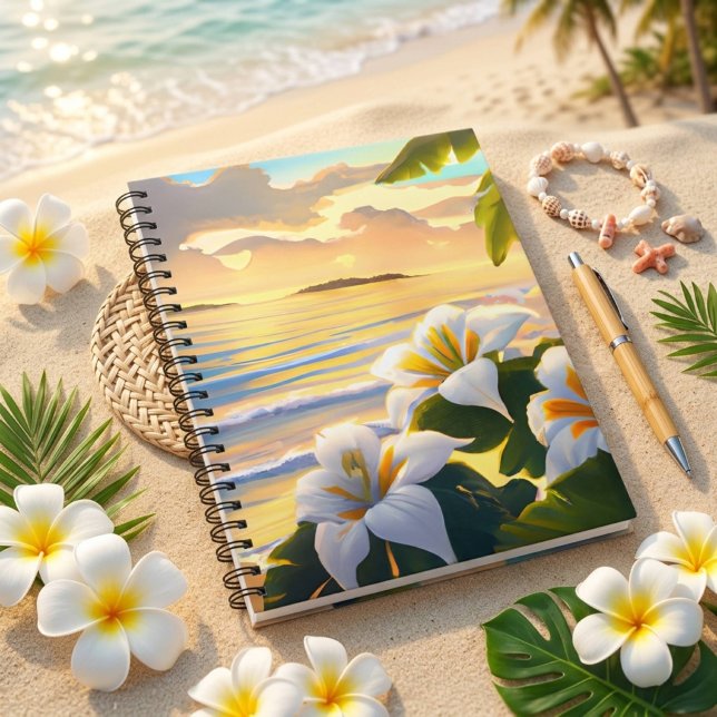 Tropical Beach, Hawaii-Notebook Notizblock (Von Creator hochgeladen)