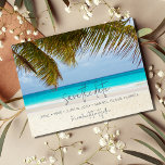 Tropical Beach Hochzeit in Urlaubsort Save the Dat Magnetkarte<br><div class="desc">Lassen Sie sich von einer einzigartigen, Save the Date magentischen Karte beeindrucken, mit der Sie die Schönheit einer Strandhochzeit erleben können. Diese Karte besticht durch eine atemberaubende Strandlandschaft mit Palmen, die sich ideal für einen besonderen Tag eignet. Gedruckt mit Ihren personalisierten Details, wird diese Karte sicher Ihre Gäste begeistern für...</div>