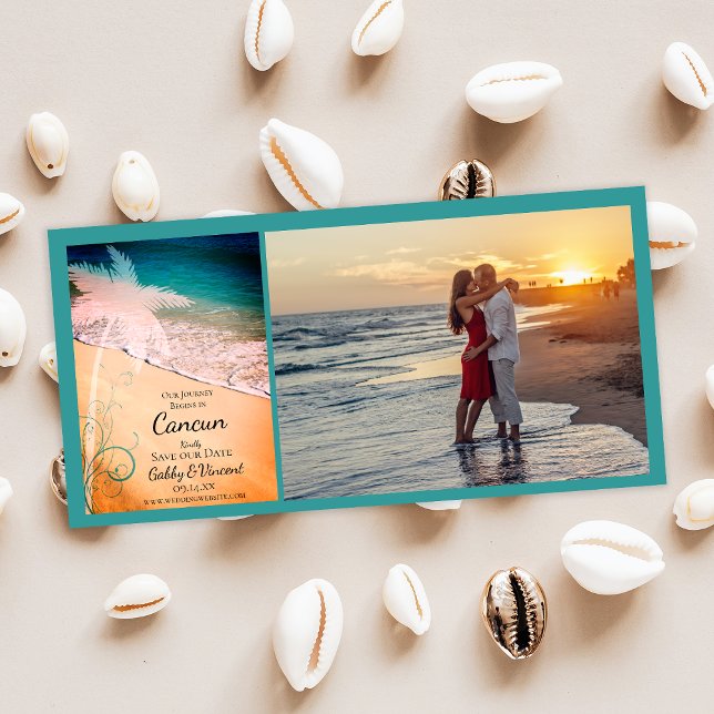 Tropical Beach Hochzeit in Urlaubsort Save the Dat Save The Date (Von Creator hochgeladen)