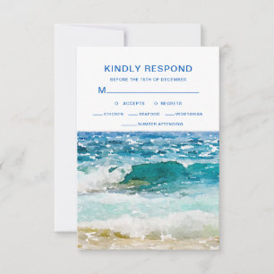 Tropical Beach Hochzeit RSVP Karte