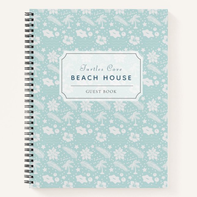 Tropical Beach House Ferienvermietung Gästebuch Notizbuch (Vorderseite)