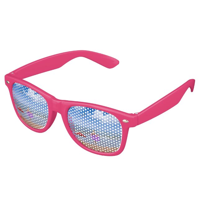 Tropical Beach Image Adult-Party-Shades Sonnenbrille (Schrägansicht)
