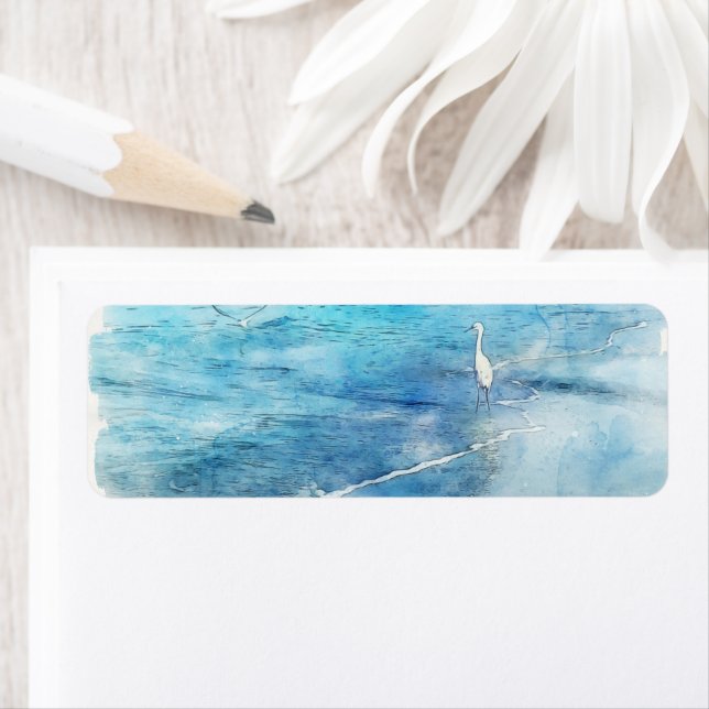 Tropical Beach in Teal Aqua Turquoise Blue (Insitu)