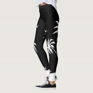 Tropical Beach Island Palm Tree Leggings