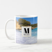 Tropical Beach Island Paradise Foto Monogram