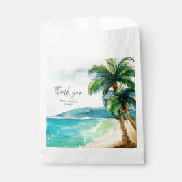 Tropical Beach Lagoon | Palm Paradise Wedding Geschenktütchen