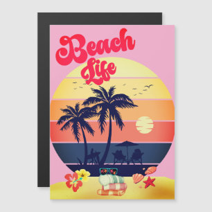 Tropical Beach Life Magnetkarte