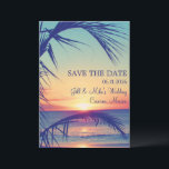 Tropical Beach Mexico Wedding rettet das Datum Save The Date<br><div class="desc">Speichern Sie die Daten perfekt für Ihre mexikanische Hochzeit in Urlaubsort. Kann für jede Strandlage Ihrer Wahl verwendet werden, indem Sie den Text ändern. Verwenden Sie die Vorlage, um Ihre Daten auf der Vorder- und Rückseite der Karte hinzuzufügen. Mailen Sie an Familie und Freunde, die sie gefragt haben, um Ihr...</div>