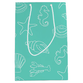 Tropical Beach Muschel Gefallen Geschenktasche Mittlere Geschenktüte