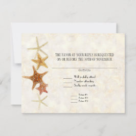 Tropical Beach Muscheln Starfish Nautilus Summer RSVP Karte