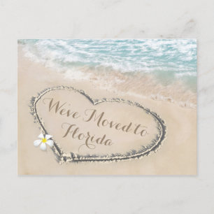Tropical Beach Nouvelle Adresse Moving Faire-part