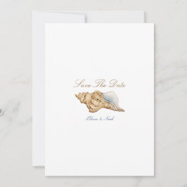 Tropical Beach Ocean Muschel Save the Date Karte