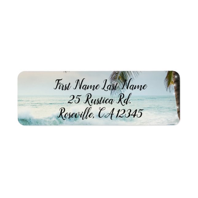 Tropical Beach Ocean Palm Trees & Lights Wedding (Vorne)
