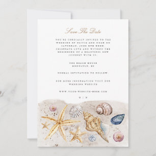 Tropical Beach Ocean Shell Enregistrer La Carte Da
