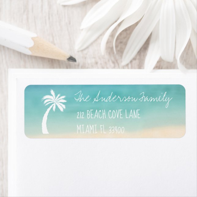 Tropical Beach Palm Handwriting Typografie (Insitu)