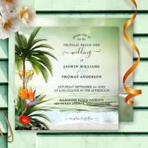 Tropical Beach Palm Tree Coastal Wedding