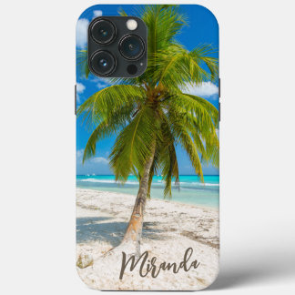 Tropical Beach Palm Tree Personalized Case-Mate iPhone Hülle