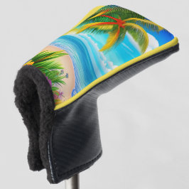 Tropical Beach Palm Tree Szene Golf Headcover