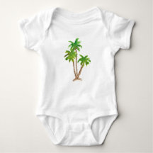 Tropical Beach Palm Tree Wasserfarbe