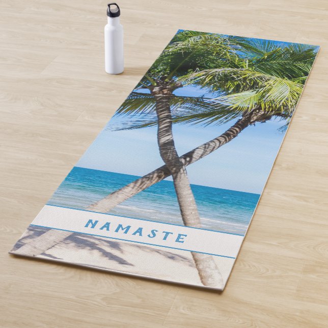 Tropical Beach Palm Trees DIY Personalisiertes Fot Yogamatte (Beispiel)