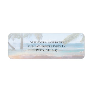 Tropical Beach Palm Zielort Rücksendeadresse