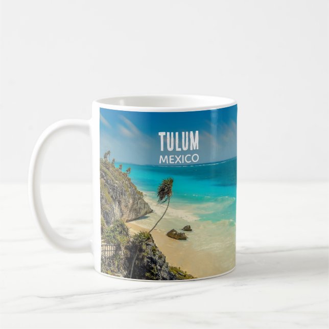 Tropical Beach Paradise Tulum Mexiko Kaffeetasse (Links)