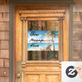 Tropical Beach Party Fensteraufkleber