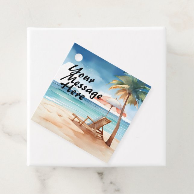 Tropical Beach Party Geschenkanhänger (Beispiel)