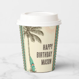 Tropical Beach Party Palm Tree Paper Cup Pappbecher