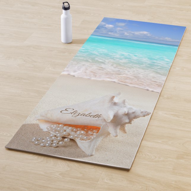 Tropical Beach, Sand Seashell Yogamatte (Beispiel)
