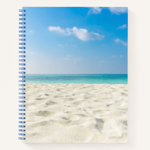 Tropical Beach Sand Sky & Summer Day Notizbuch