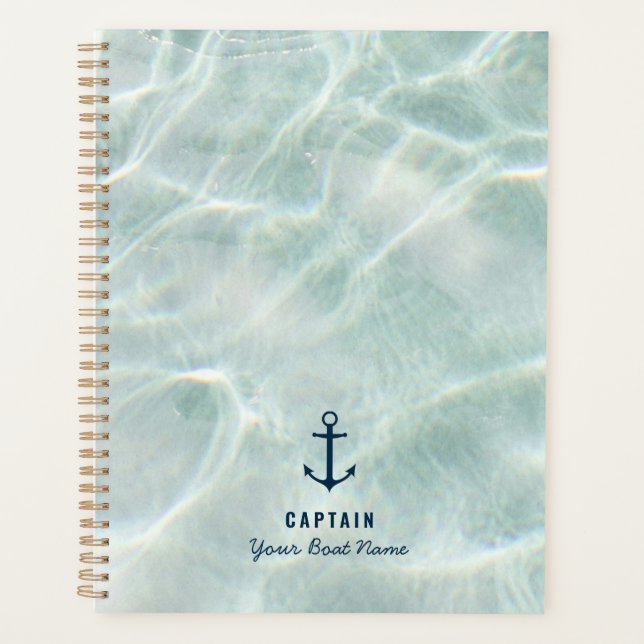 Tropical Beach & Sandy Nautical Custom Bootname Planer (Vorderseite)