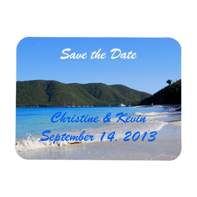 Tropical Beach Save the Date Magnet (Horizontal)